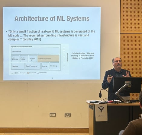 Prof. Lionel Briand speaking at the IMVIP conference 2024.