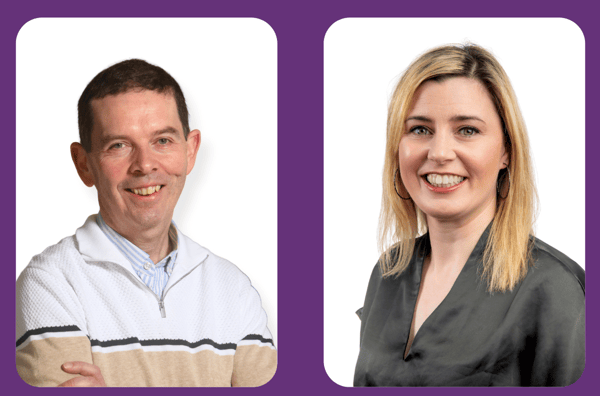 Pictured are Professor Martin Glavin and Nicola Corless.