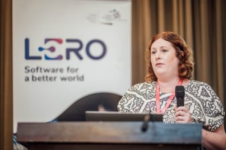 Dr Katie Crowley speaking at the Lero Summit 2024.